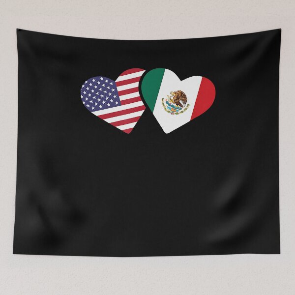 Item preview, Mexico USA Flag Heart Mexican American Love designed and sold by Cheesymatiion.