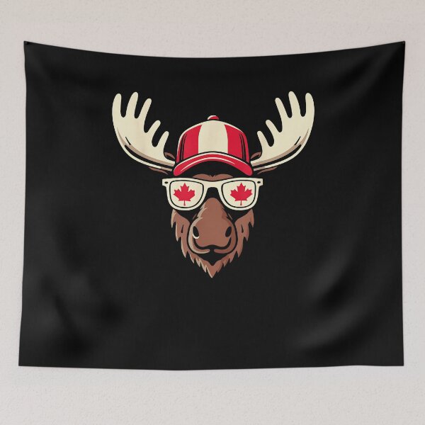 Item preview, Canada Day Canadian Flag Maple Leaf Moose Sunglasses designed and sold by Cheesymatiion.