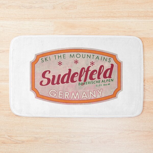 Artikelvorschau, Sudelfeld, Deutschland, Bayerische Alpen, Ski, strukturiertes Skiabzeichen entworfen und verkauft von Wanderful-roads.