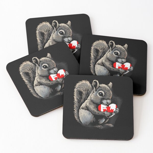 Item preview, Canadian Flag Squirrel Heart Canadian Canada designed and sold by Cheesymatiion.