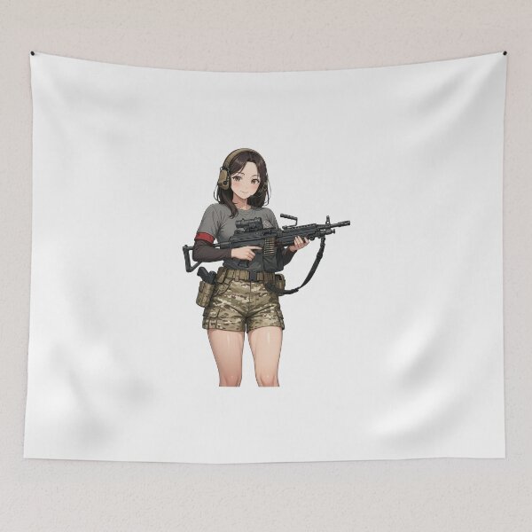 Item preview, Machine Gun Girl designed and sold by RAWLIFEGRAPHIC.