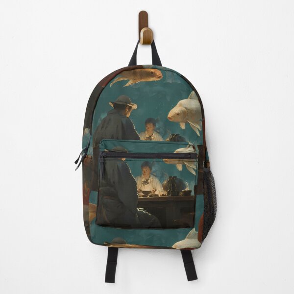 Item preview, Fishing Surreal Imagery Blending Nature Mythology Human Emotion designed and sold by ART ATTACK ZONE.