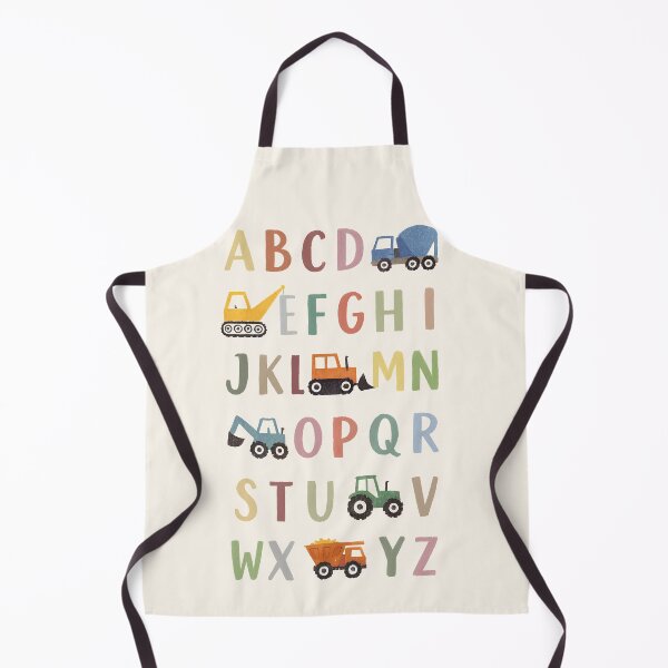 Item preview, Children's Alphabet with Construction Vehicles Illustration designed and sold by Kunst&Kontrast.