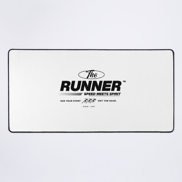 Item preview, The Runner - Speed Meets Spirit Athletic Typography (black) designed and sold by MotionBanana Art.