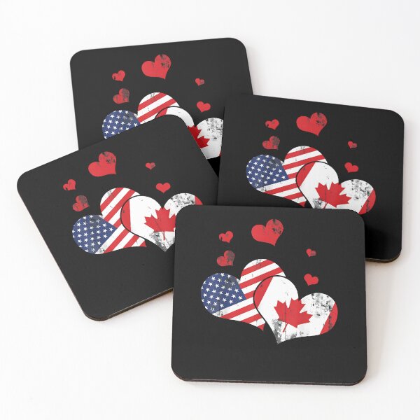 Item preview, United States Canada Love Hearts designed and sold by Cheesymatiion.