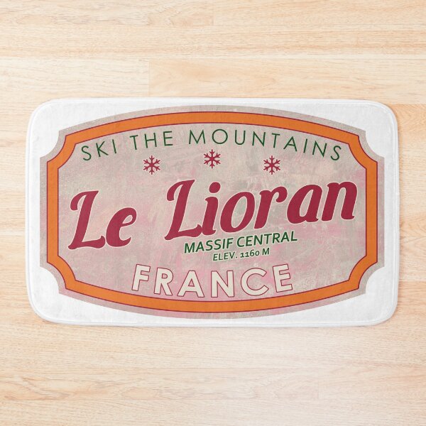 Item preview, Le Lioran, France, Massif Central, Ski, textured skiing badge designed and sold by Wanderful-roads.