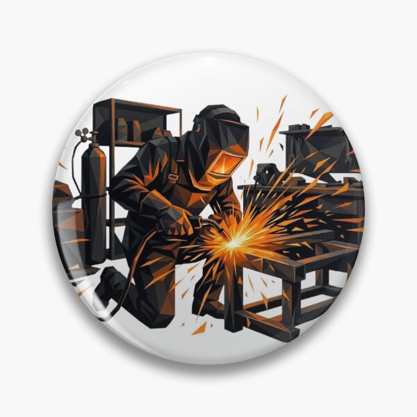 Item preview, Geometric Welder Grinder Worker Graphic designed and sold by LightPrintsCo.