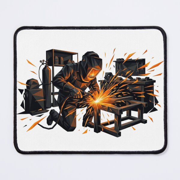 Item preview, Geometric Welder Grinder Worker Graphic designed and sold by LightPrintsCo.