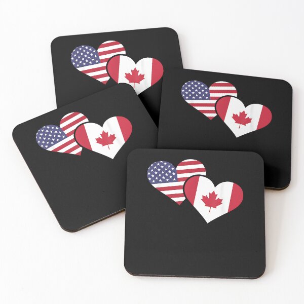 Item preview, Patriotic American Canadian Flag Heart US Flag Canada Women Kids Men designed and sold by Cheesymatiion.