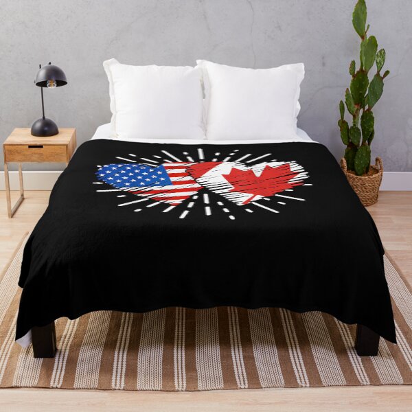 Item preview, Canada USA Friendship Heart With Flags Matching designed and sold by Cheesymatiion.
