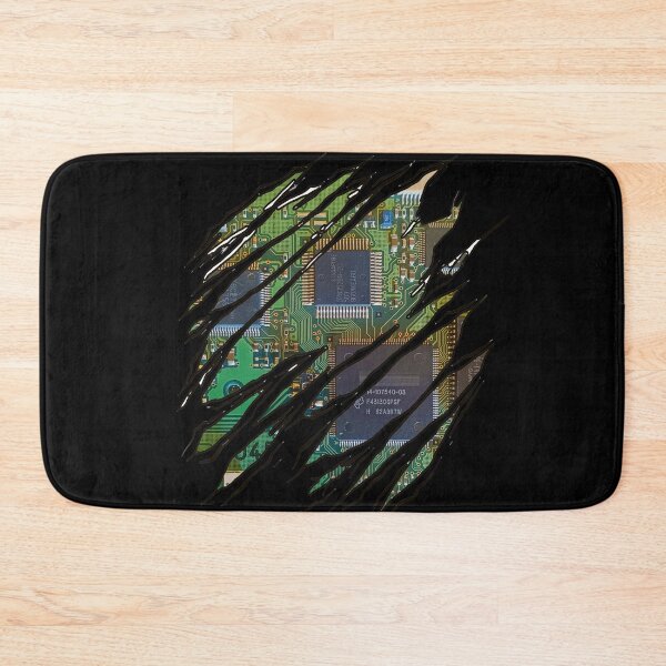 Item preview, Torn t-shirt with printed circuit board (PCB)  - gift - LOVE Geek designed and sold by Bukhisz.