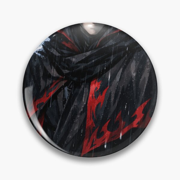 Item preview, Crimson Storm Shadow – Dark Anime Warrior in Thunder Rain designed and sold by Anshugoyal.
