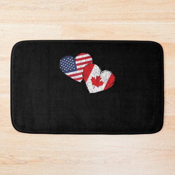 Item preview, USA Canada Heart Country Flag American Canadian designed and sold by Cheesymatiion.
