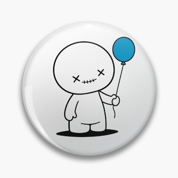 Item preview, Cute Character with Blue Balloon designed and sold by RaybenMedia.