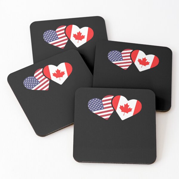 Item preview, Canada USA Flag Heart Canadian Americans Love Cute designed and sold by Cheesymatiion.