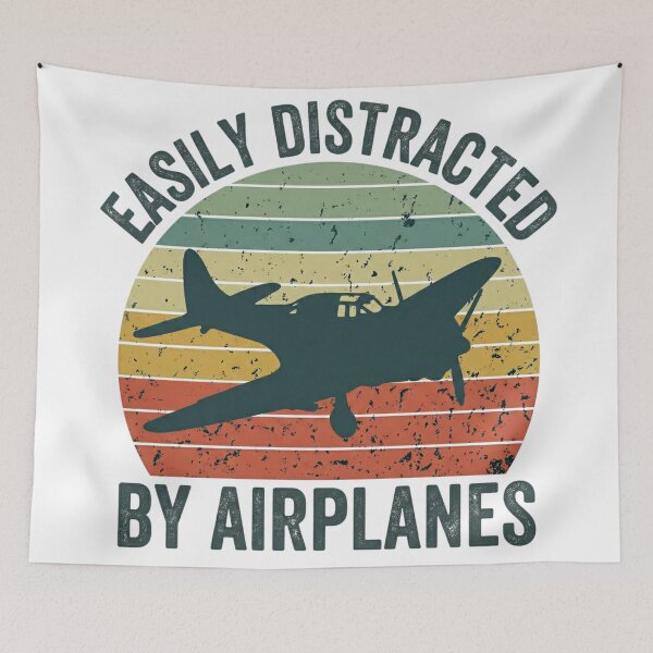 Item preview, Easily Distracted By Airplanes designed and sold by Shopeon Designs.