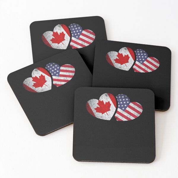 Item preview, America Canada Friendship Heart Gift USA Canadian designed and sold by Cheesymatiion.