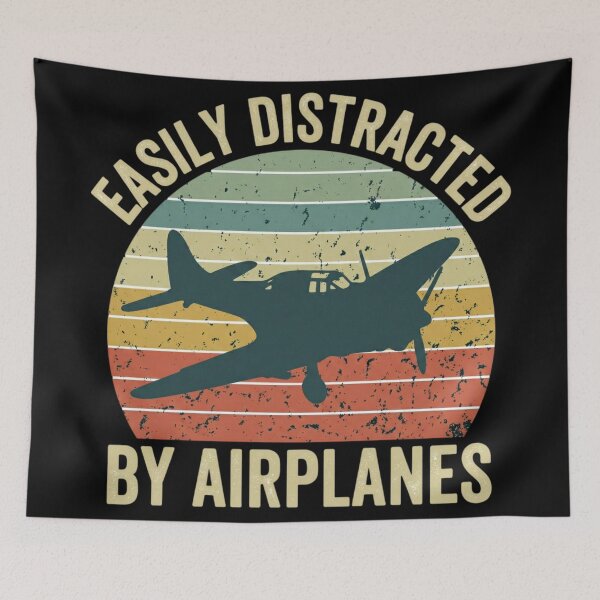 Item preview, Easily Distracted By Airplanes designed and sold by Shopeon Designs.