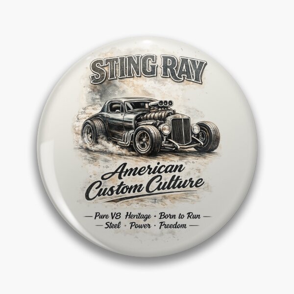 Item preview, Sting Ray Vintage Hot Rod – American Custom Culture Classic Car Art designed and sold by Retro Arabica.