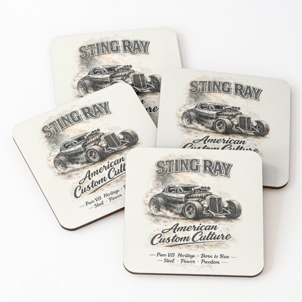 Item preview, Sting Ray Vintage Hot Rod – American Custom Culture Classic Car Art designed and sold by Retro Arabica.