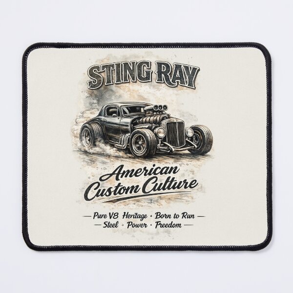 Item preview, Sting Ray Vintage Hot Rod – American Custom Culture Classic Car Art designed and sold by Retro Arabica.