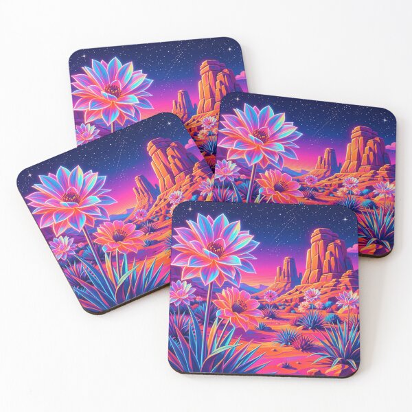 Item preview, Desert Bloom Art in Vibrant Modern Colors and Organic Southwest Shapes designed and sold by FotoworldEdel.