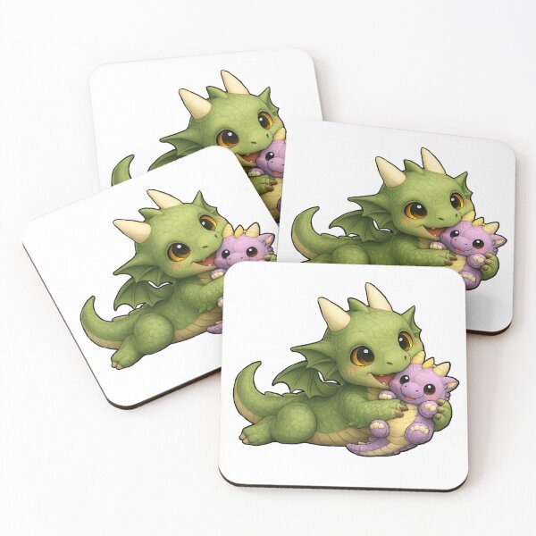 Item preview, Cute Green Dragon with Plushie designed and sold by Hatchling Hollow.