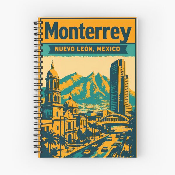 Item preview, Monterrey Nuevo Leon, Mexico Vintage Travel Tourism Art designed and sold by TravelersGems.