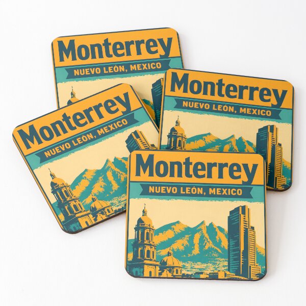 Item preview, Monterrey Nuevo Leon, Mexico Vintage Travel Tourism Art designed and sold by TravelersGems.