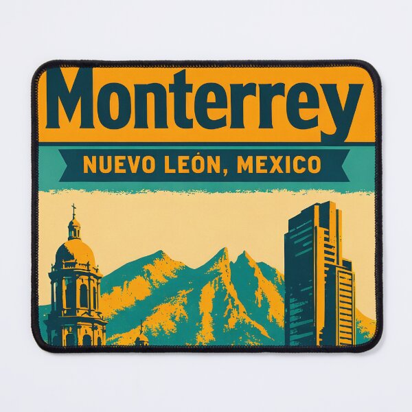 Item preview, Monterrey Nuevo Leon, Mexico Vintage Travel Tourism Art designed and sold by TravelersGems.