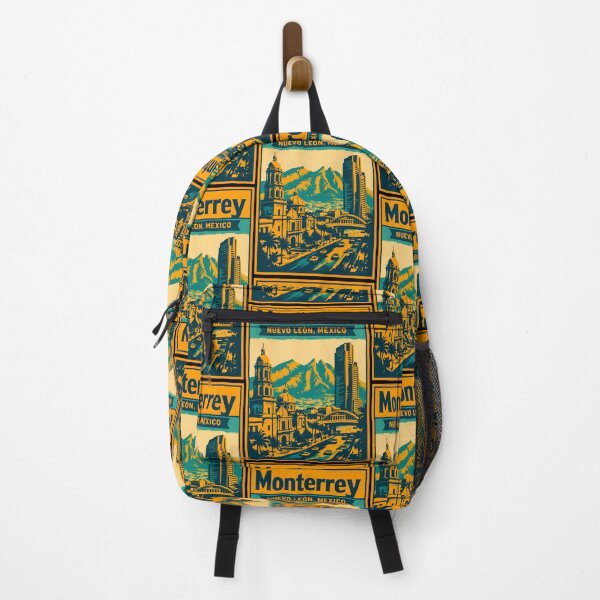 Item preview, Monterrey Nuevo Leon, Mexico Vintage Travel Tourism Art designed and sold by TravelersGems.