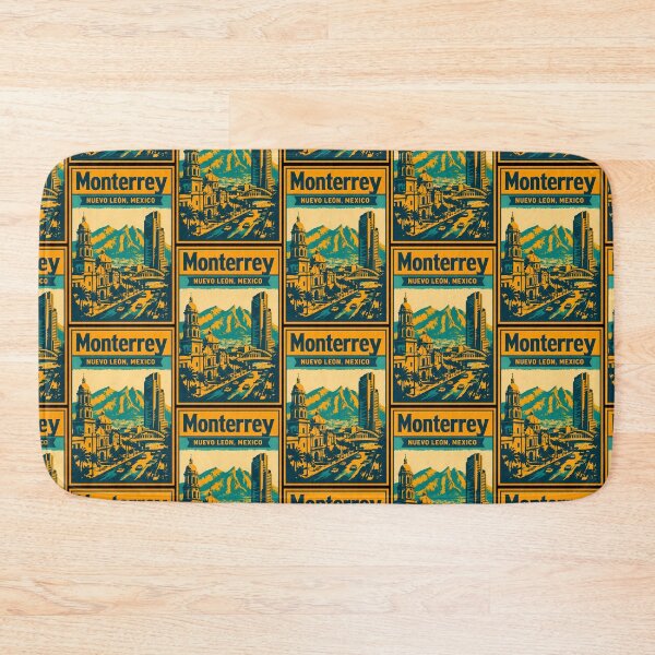Item preview, Monterrey Nuevo Leon, Mexico Vintage Travel Tourism Art designed and sold by TravelersGems.