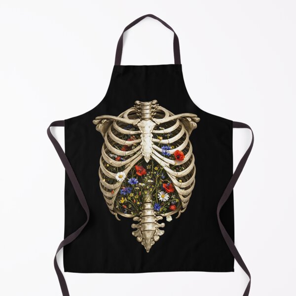 Item preview, Wildflower Ribcage Botanical Gothic Cool T-Shirt designed and sold by ArcanePrintsxo.