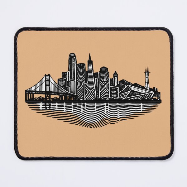 Item preview, San Francisco Fingerprint Skyline | Modern City Print | Minimalist Urban Art | City Identity Wall Art | City Prints Series designed and sold by Dream Circuit .