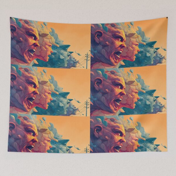Item preview, Scream Surreal Imagery Blending Nature Mythology Human Emotion designed and sold by ART ATTACK ZONE.