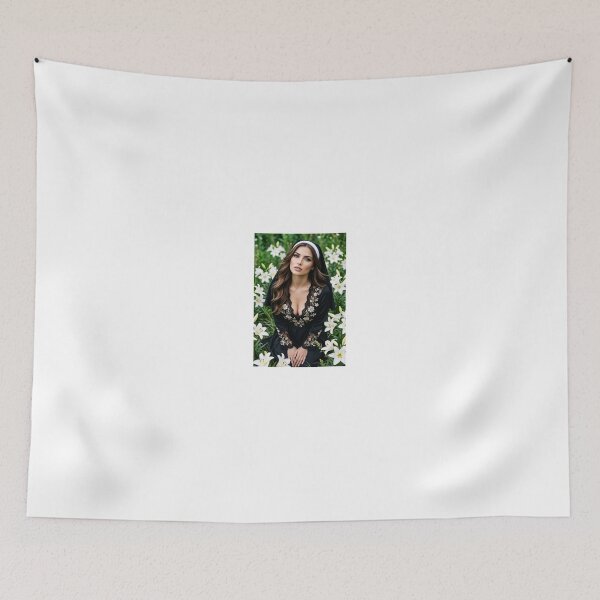 Item preview, Woman in floral designs dress in sunlit garden designed and sold by CathryneDelamort.