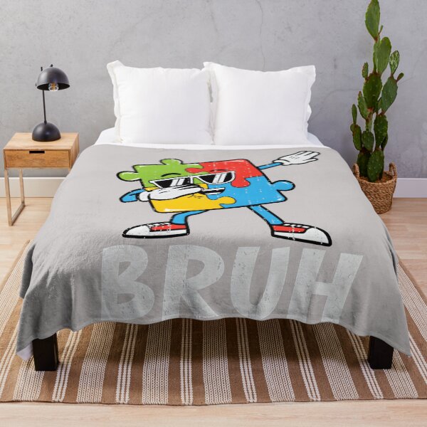 Item preview, Autism Awareness Bruh Dabbing Puzzle Piece Dab Boy Teen Kids  designed and sold by MabelWells.