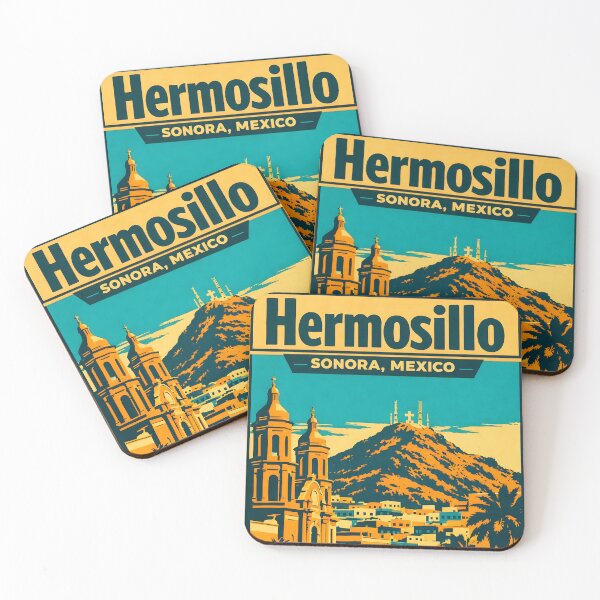 Item preview, Hermosillo Sonora, Mexico Vintage Travel Tourism Art designed and sold by TravelersGems.