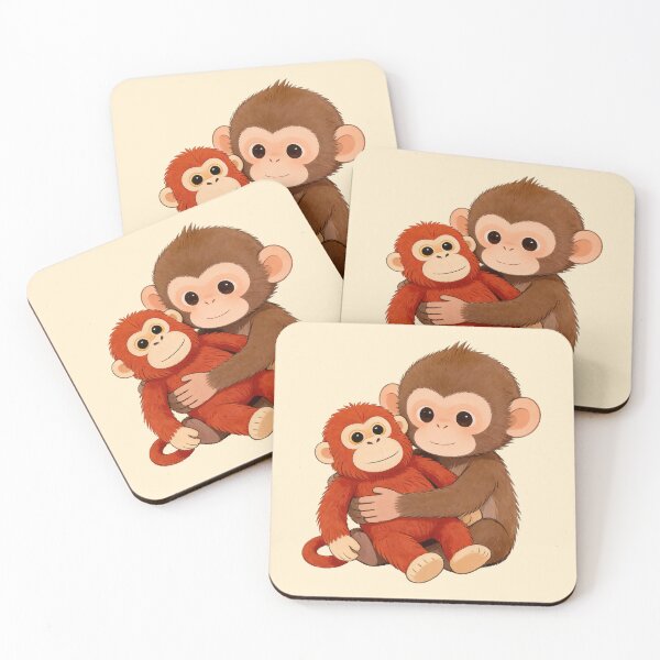 Item preview, PUNCH Monkey Cozy Primate Hug Illustration designed and sold by zzz888.
