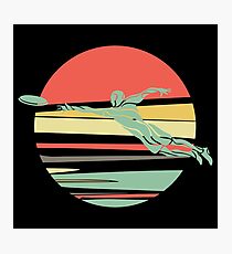 Lámina fotográfica Retro Frisbee para el último jugador de Frisbee