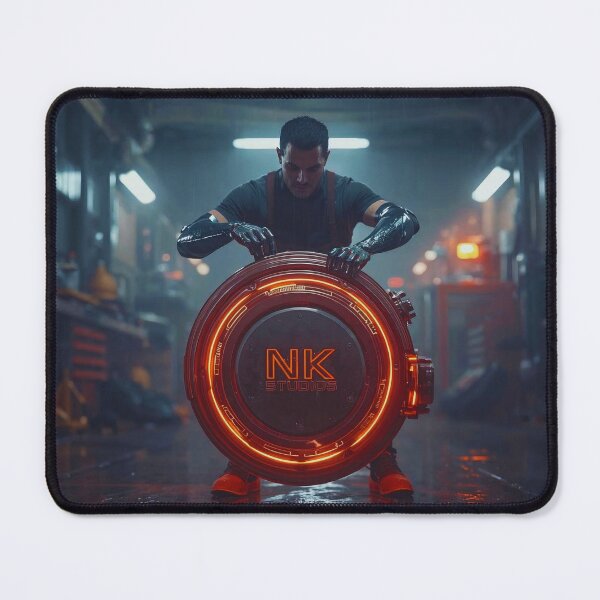 Item preview, NK-Studio Cyberpunk Mechanic Repairing Glowing Neon Core designed and sold by NK-Studios .