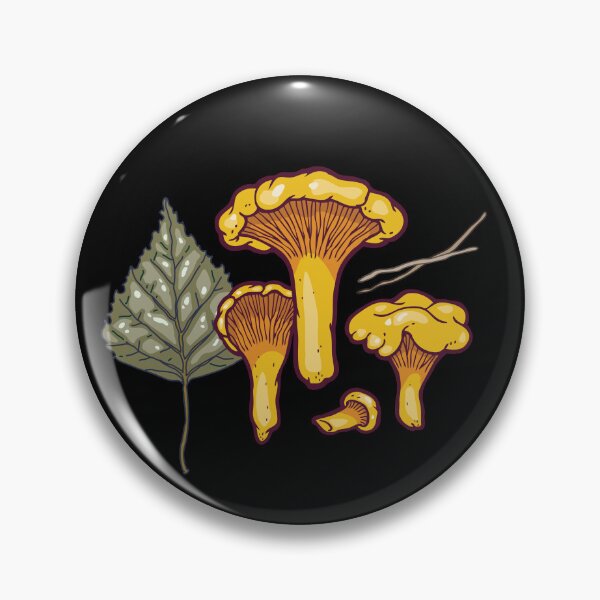 Item preview, Chanterelle Mushroom Pattern on Black designed and sold by smalldrawing.