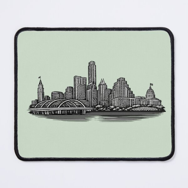 Item preview, Austin Fingerprint Skyline | Modern City Print | Minimalist Urban Art | City Identity Wall Art | City Prints Series designed and sold by Dream Circuit .