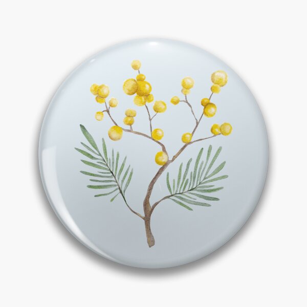 Item preview, Blooming Mimosa Watercolor Illustration designed and sold by Sagi Jane Art.