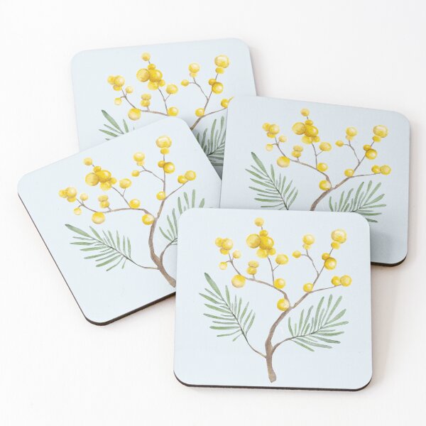 Item preview, Blooming Mimosa Watercolor Illustration designed and sold by Sagi Jane Art.