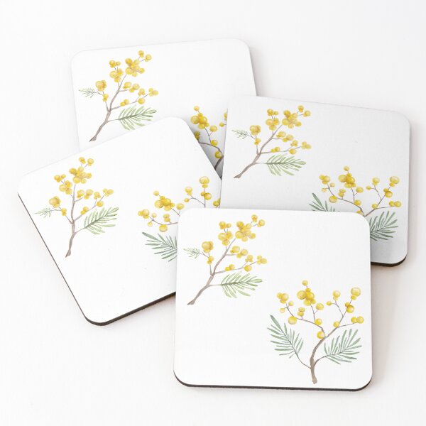 Item preview, Spring Mimosa Branches Watercolor Set designed and sold by Sagi Jane Art.