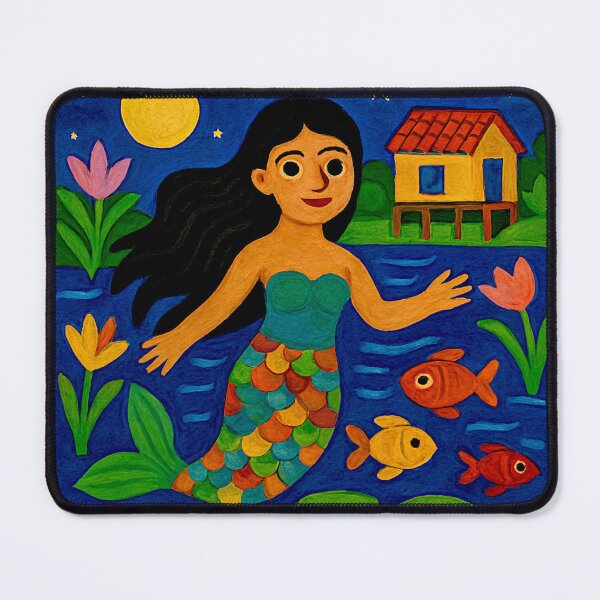 Item preview, Iara Brazilian Enchantress – Surreal Aquatic Fantasy Art #2 designed and sold by Helios Be. Lavsh.