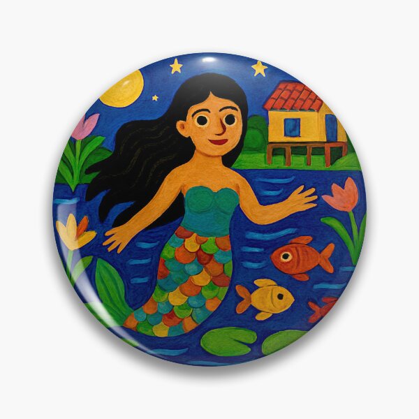 Item preview, Iara Brazilian Enchantress – Surreal Aquatic Fantasy Art #2 designed and sold by Helios Be. Lavsh.