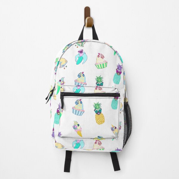Item preview, pugs fruit ice cream doodle pattern designed and sold by FandomizedRose.