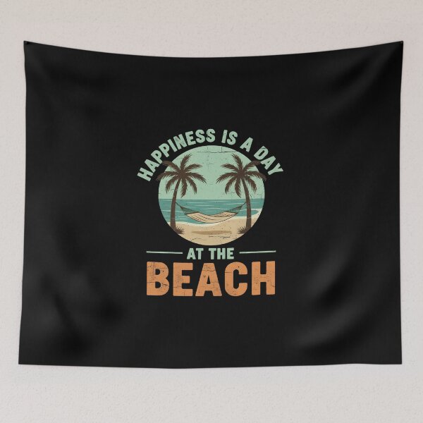 Item preview, Happiness Is A Day At The Beach T-Shirt designed and sold by FestivityFinds.